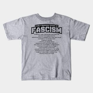 Early warning signs of fascism Kids T-Shirt